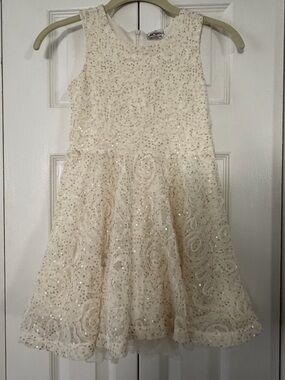 Knitworks Ivory Sequin Lace Party Dress